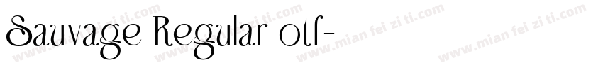 Sauvage Regular otf字体转换